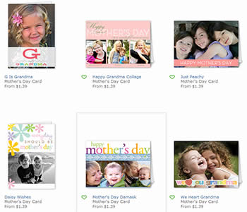 Shutterfly offers a variety of card sizes including 5x7 and 5x5