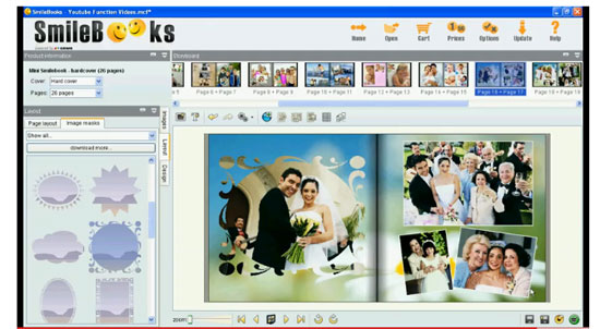 Smilebooks photo books software adding a mask to a photo